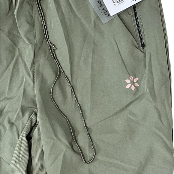 Nine West Olive Green Jogger Pants - Lightweight Active Trousers Medium - Picture 5 of 7